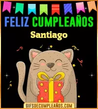 GIF Feliz Cumpleaños Santiago